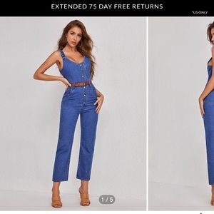Denim overalls